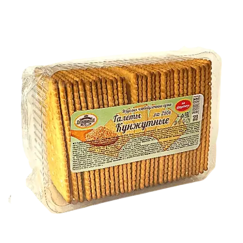 Галеты"Кунжутные" на фруктозе, 250гр.
