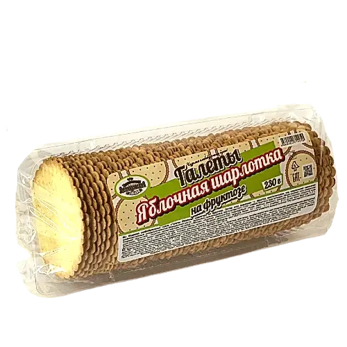 Галеты"Яблочная шарлотка" на фруктозе, 230гр.
