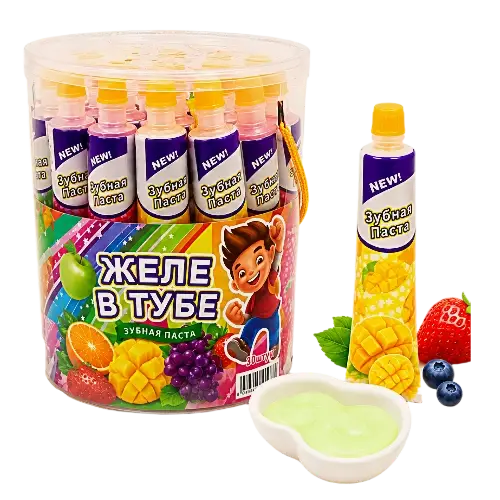 Желе в тубе «Зубная паста» (банка) 30 шт по 35г