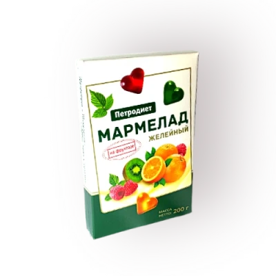 Мармелад желейный на фруктозе, 200гр.