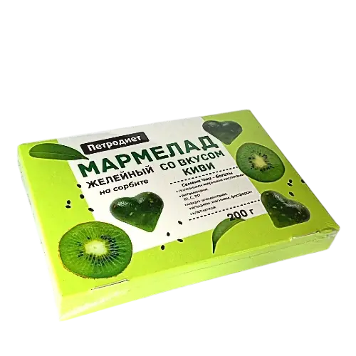 Мармелад желейный со вкусом киви на сорбите, 200гр.