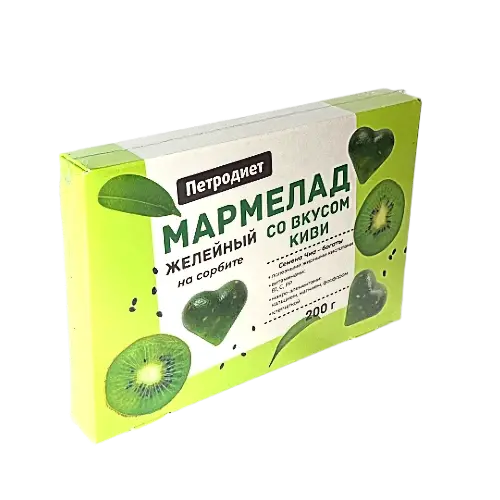Мармелад желейный со вкусом киви на сорбите, 200гр.