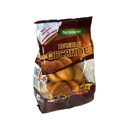 Печенье овсяное на фруктозе, 340гр.
