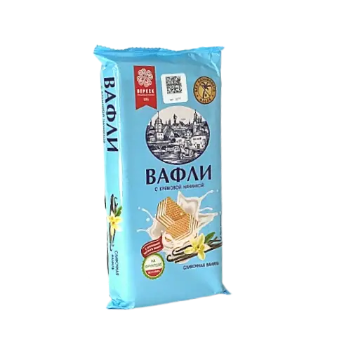 Вафли с кремовой начинкой "сливочная ваниль" на фруктозе, 105 гр.