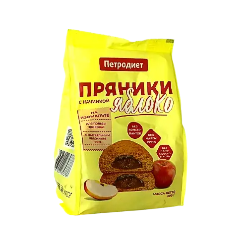 Пряники с начинкой яблоко на изомальте,300гр.