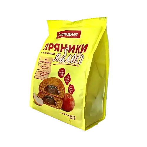 Пряники с начинкой яблоко на изомальте,300гр.