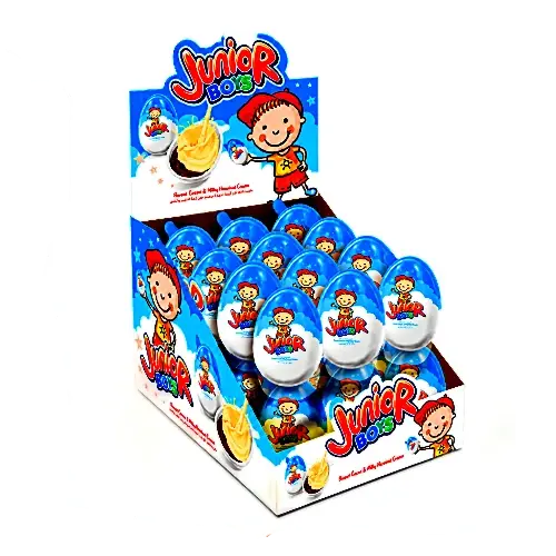 Пластиковое яйцо Десерт с сюрпризом Egg Junior Boys (Мальчик) 24 шт по10г