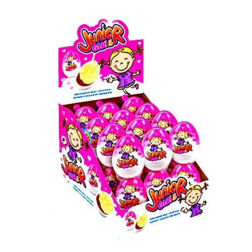 Пластиковое яйцо Десерт с сюрпризом Egg Junior Girls (Девочка) 24 шт по 10г
