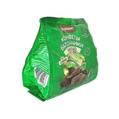 Конфеты батончики какао со стевией, 200гр