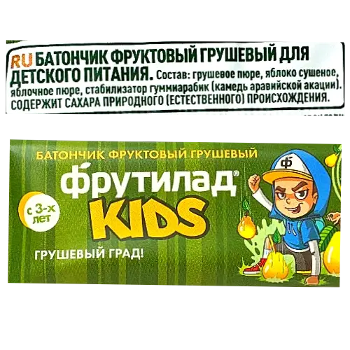 Батончик фруктовый грушёвый "Фрутилад KIDS", 25г